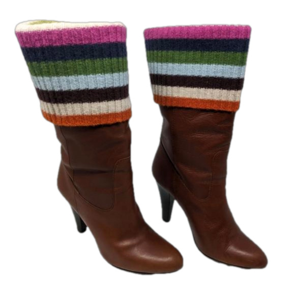 Coach vintage leather sweater cuff boot 7.5b - Picture 1 of 11